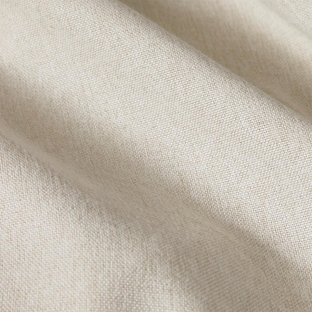 Plaid Rod Pocket and Back Tab Curtain Panel with Fleece Lining Natural 50×95″