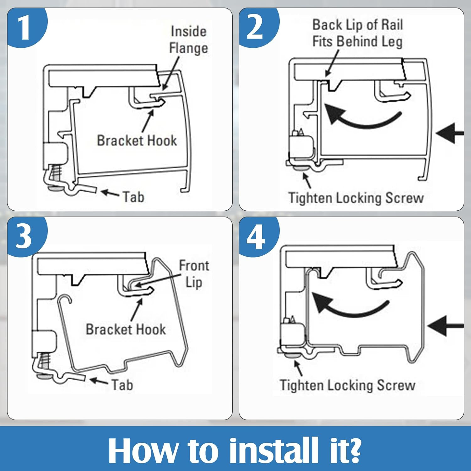 6 Pack Silver Aluminum Mini Window Blind Brackets 1.18″x1.18″ with Screws