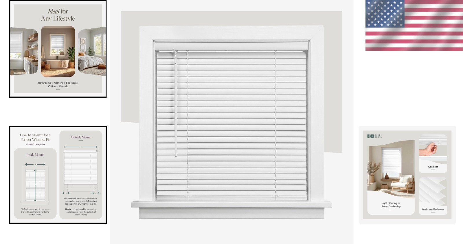 Cordless Blinds 78.75″x36″ – Light Filtering, Room Darkening
