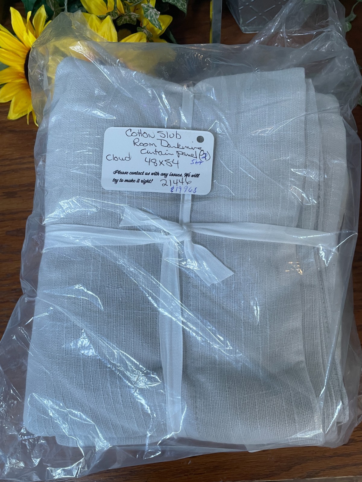 NWT QUINCE BLACKOUT COTTON SLUB CURTAIN PANEL SET 2 CLOUD GREY 48 X 84 $119.80