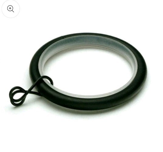 TRAX Drapery Decorative Rings Black URG BL Inside 1.5″ Outside 1.97″ 10 Pack