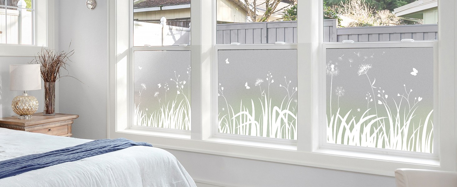 DKTIE Wooden Blinds Pattern Decorative Window Film, Sun Blocking Heat Control,