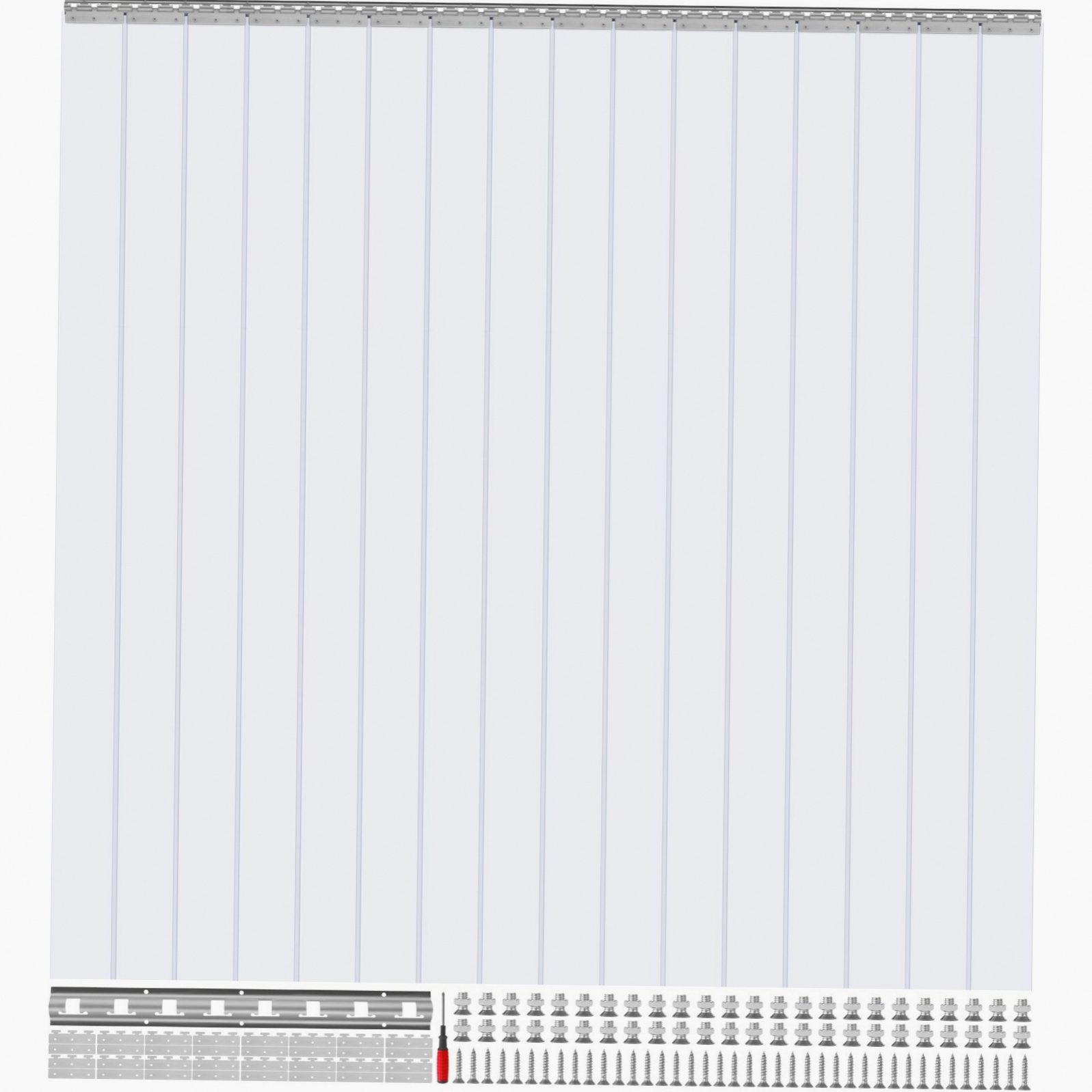PVC Door Strips 96x96in 50% Overlap Freezer