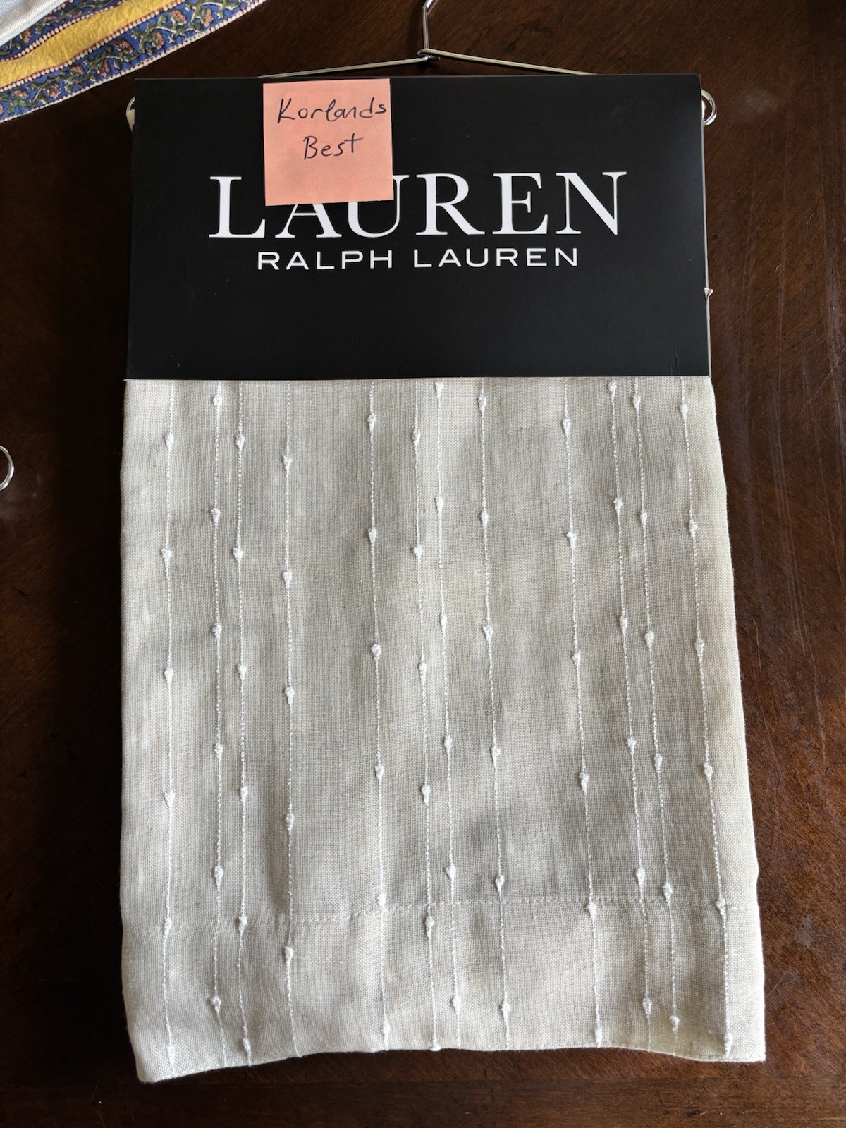 Ralph Lauren Linen Marley Back Tab Window Panel Drapes Curtains 54 x 84” Natural