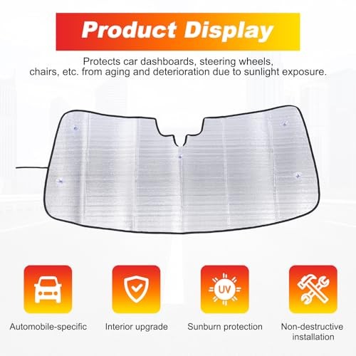 Windshield Sun Shade Compatible with Infiniti QX80, Front for Infiniti QX80