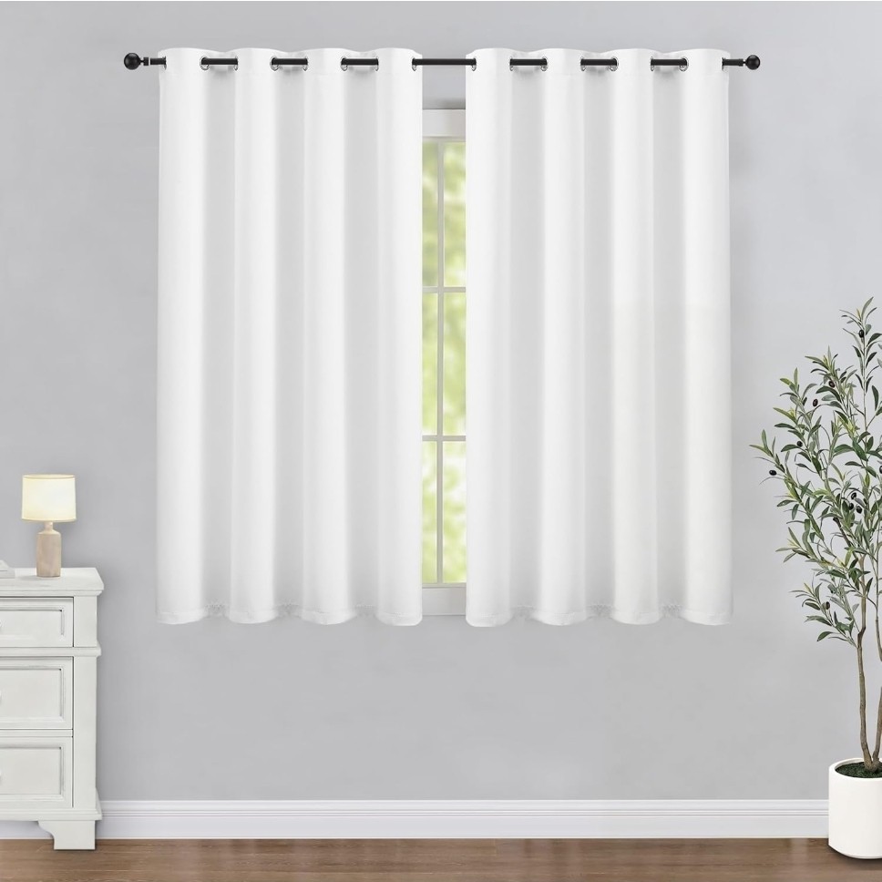 Limon Home Blackout Boho Grommet Top Curtain Panel White 52×63 in HW1A