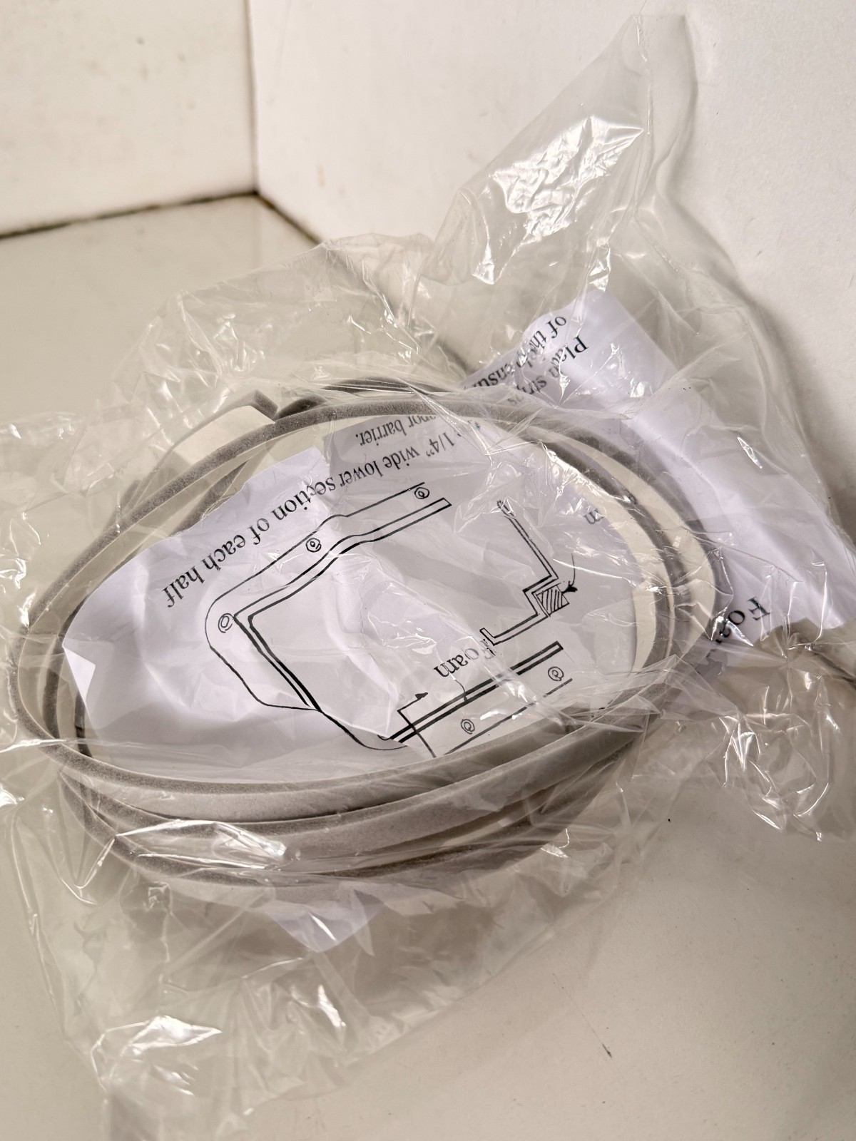 Self Adhesive Grey Window Seal Strip 3/8” x 1/8” Foam 2- 2ft strips per bag