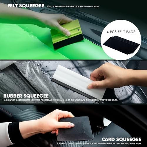 Window Tint Kit, Car Window Tint Tools Kit Vinyl Wrap Tool with 500ml