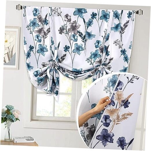 Double Sided Floral Pattern 42″W x 63″L (Pack of 1) Reversible in Blue/Navy