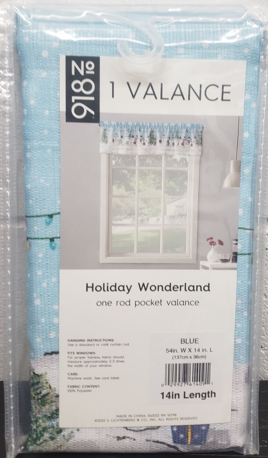 1 Fabric Printed Kitchen Valance(54×14″)CHRISTMAS,SNOWMEN,HOLIDAY WONDERLAND,Lic