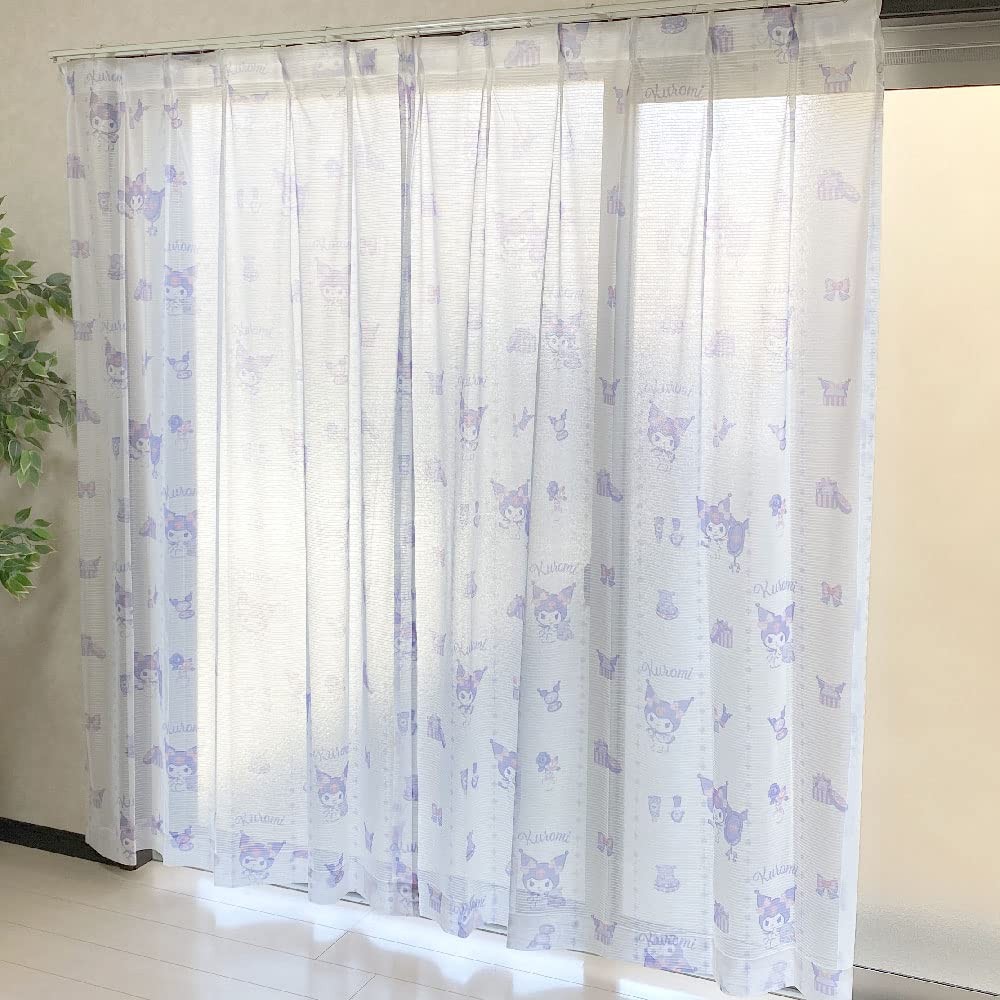 Kuromi Grade 2 Blackout/Heat Insulation Curtains + Lace 4-Piece Set 100×178cm