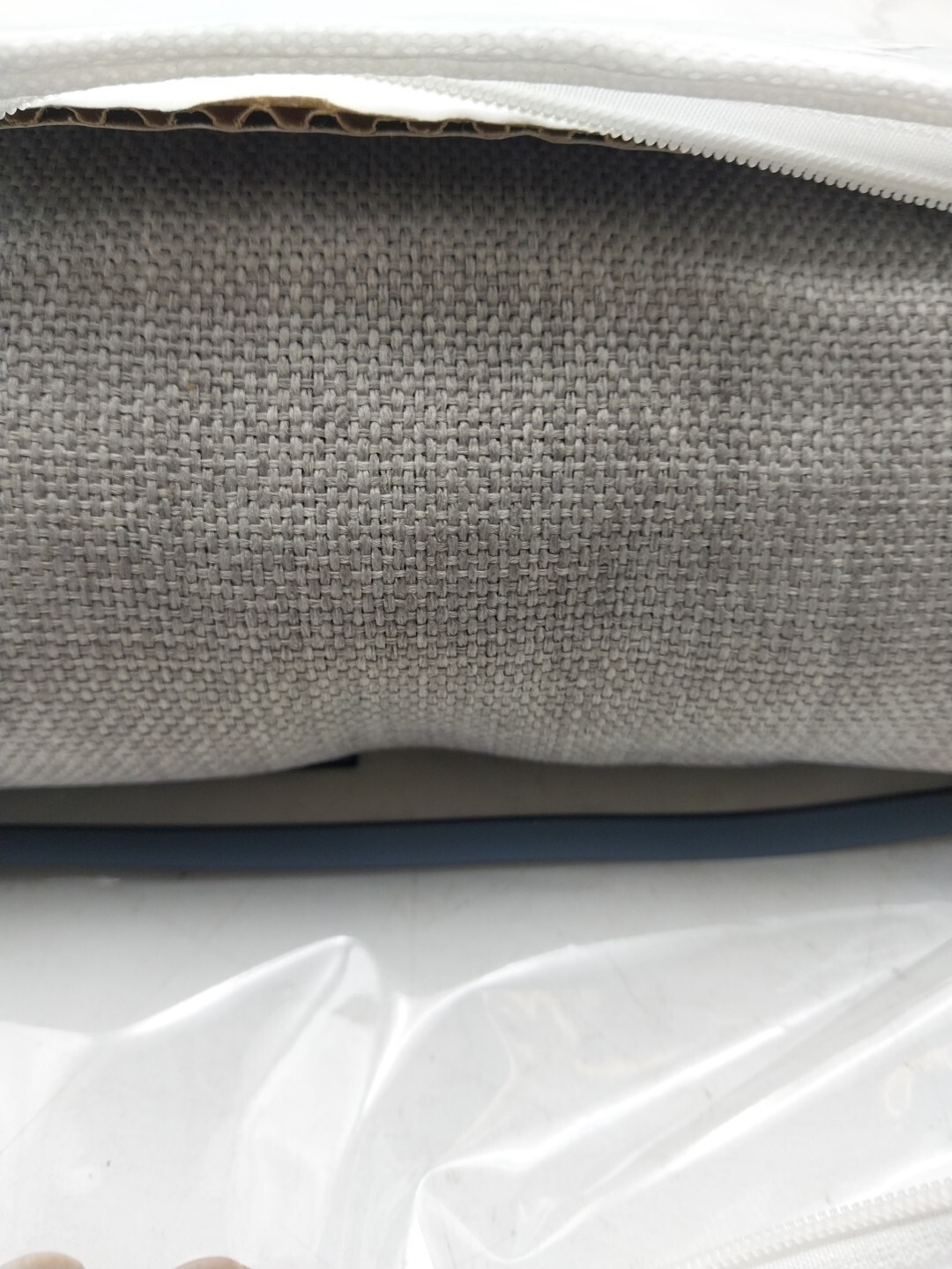 Exclusive Fabrics Faux Linen Curtain 50in x 96in Gray Pole Pocket with Hookbelt