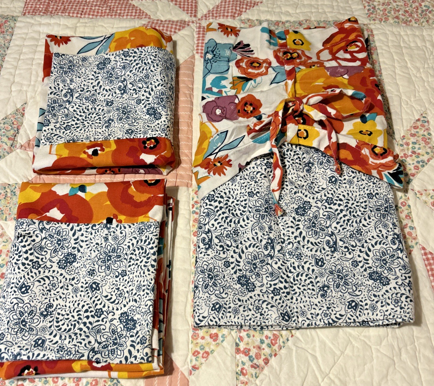 The Pioneer Woman “Flea Market” 3-Piece Floral Tier & Valance Window Curtain Set