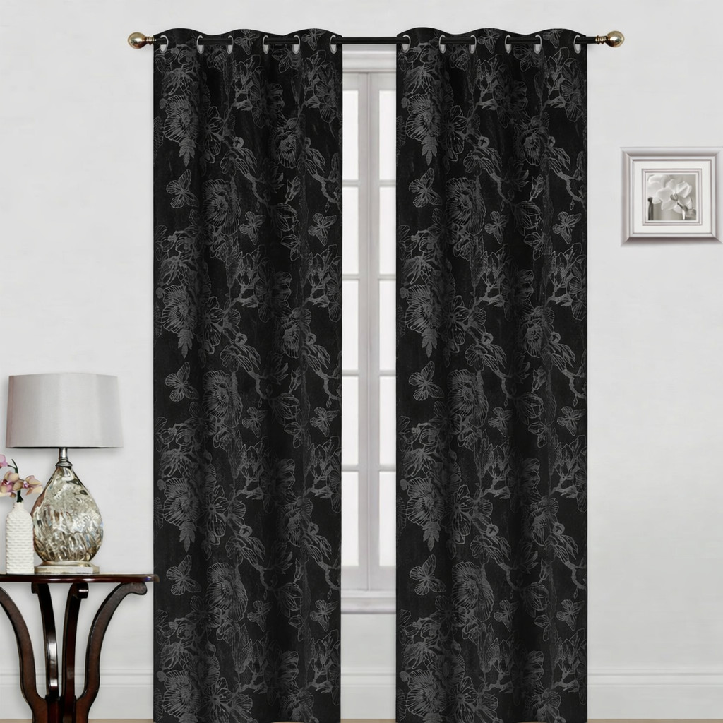 Grommet Embossed Blackout Window Curtain 2 Panels 54’W x 84’L FREE SHIPPING