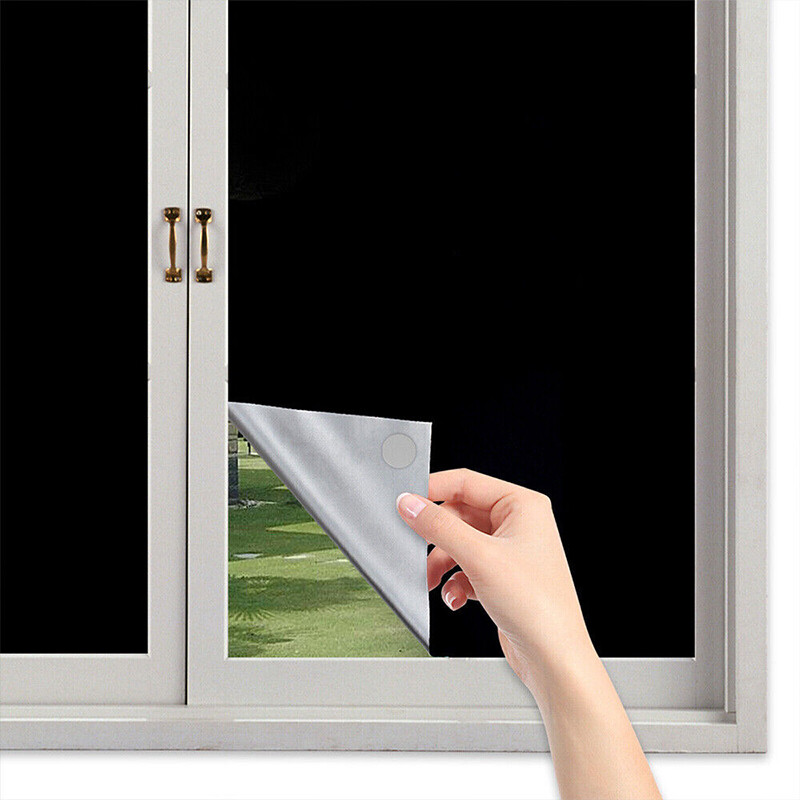 Portable Blackout Blind Window Thermal Insulated Curtains Stick On UV Proof 1M