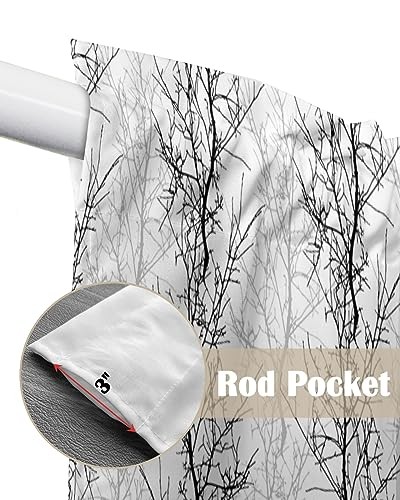 Swag Valances for Windows 2 Pack, Pastoral 36″W x 36″L (Pack of 1) Black Grey