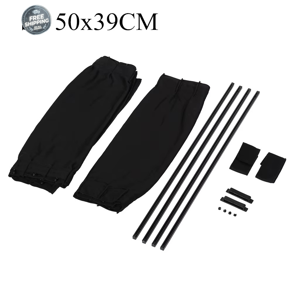 2pcs Universal Car Side Window Curtains – Foldable UV Protection Sunshade – NEW