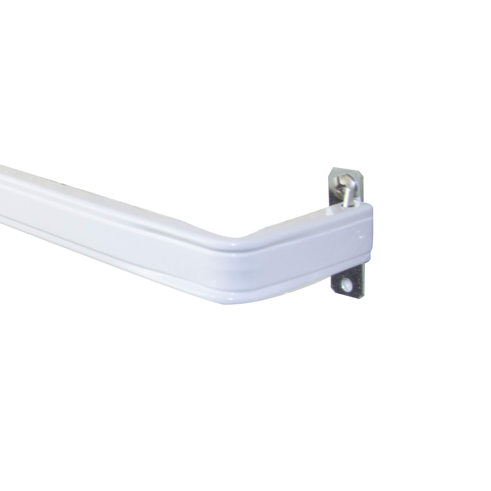 Curtain Rod 48-84 Inch White Clearance Lockseam Adjustable