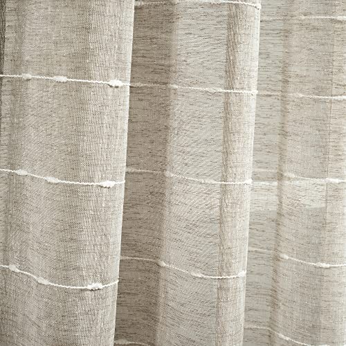 Farmhouse Textured Sheer Kitchen Window 20″W x 13″L (Pack of 2) Neutral