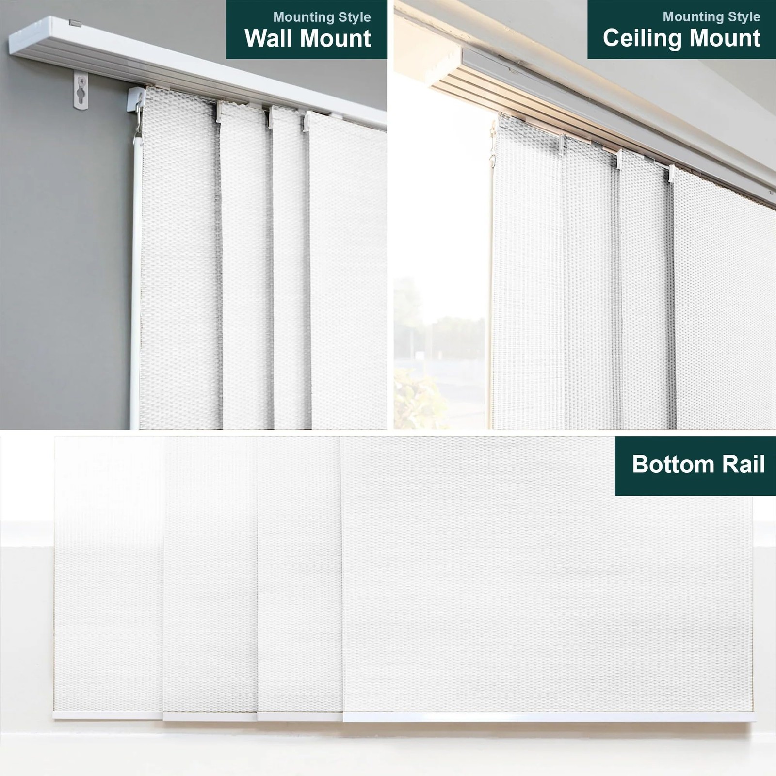 Chicology Panel Track Blinds For Sliding Glass Door Adjustable Track For Patio