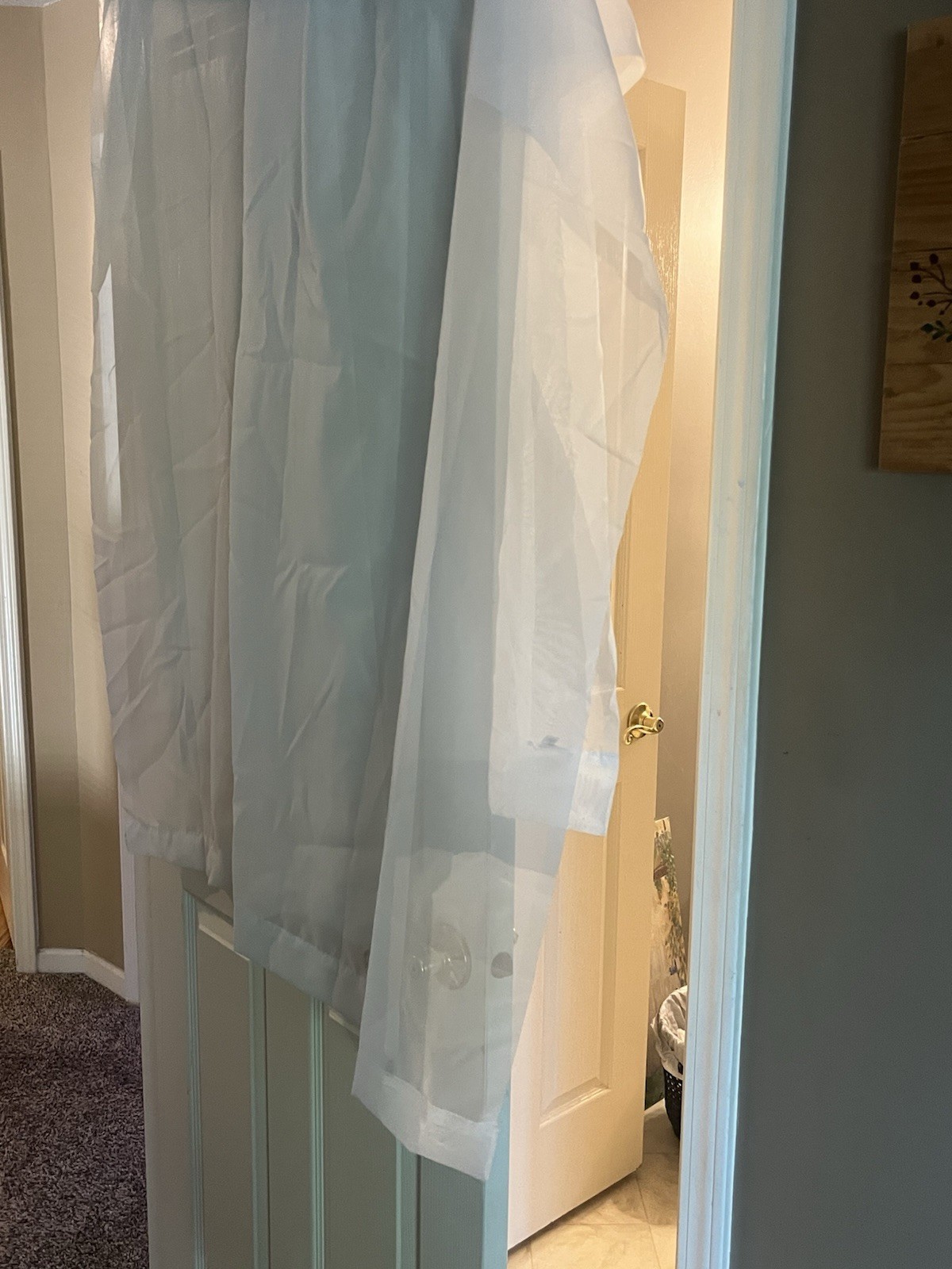 White Sheer Solid/Plain Curtain/Drape Window Panels, 82 X 59; 3 total