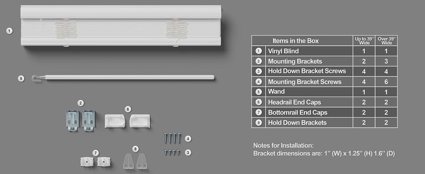 Cordless Light Filtering Mini Blinds for Indoor Windows – 24″ W x 36″ L – White,