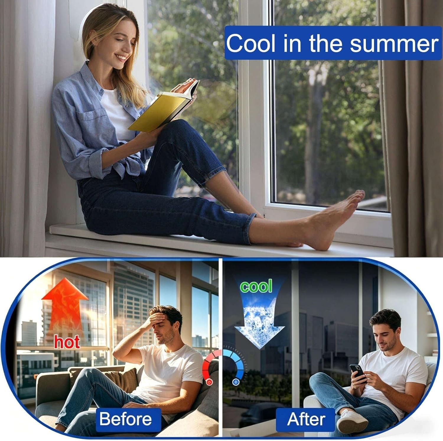 One Way Privacy Window Film Reflective Solar Control Window Film Heat Control…