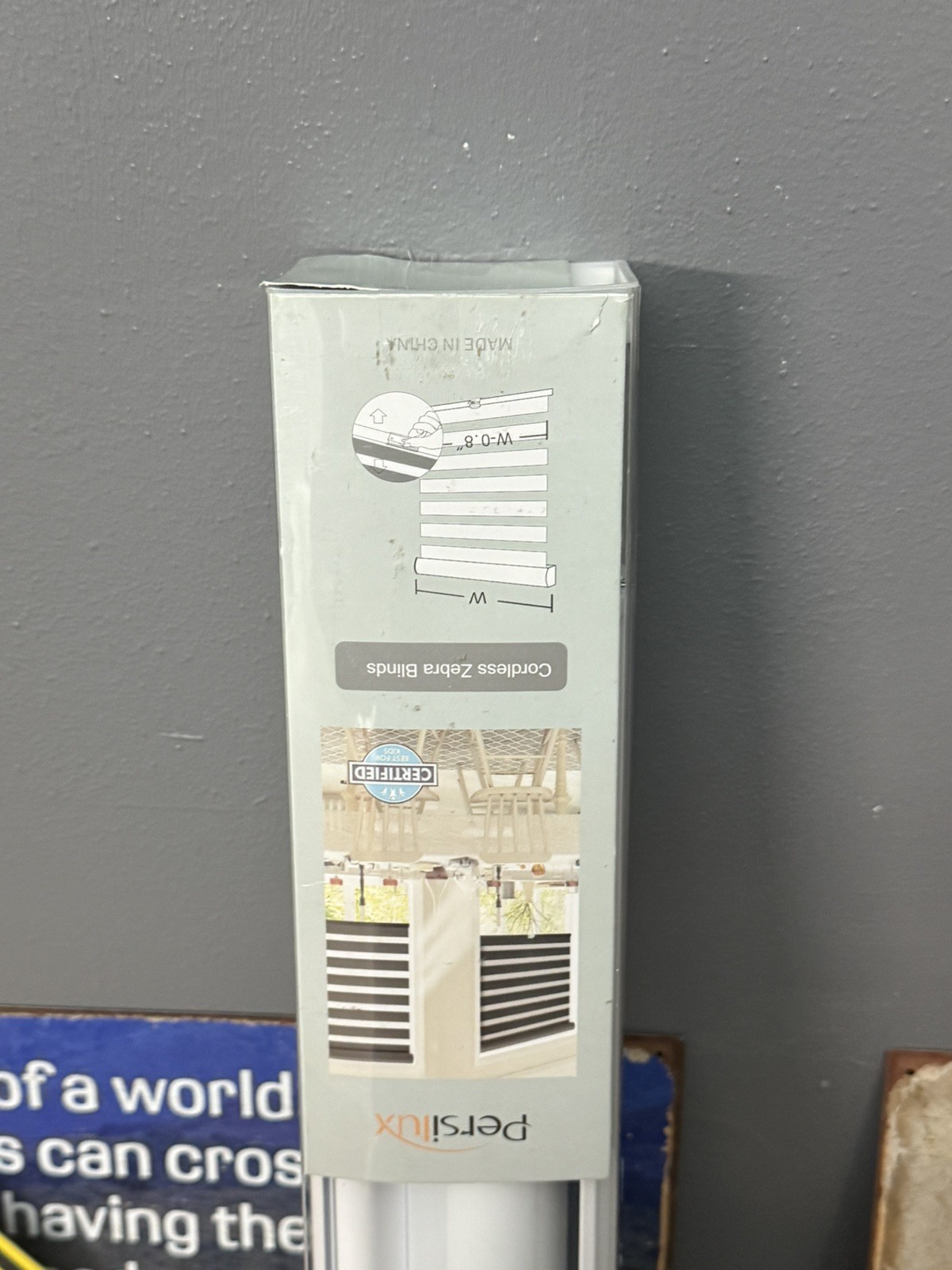 Persilux Cordless Zebra Blinds White Size 22” X 64”