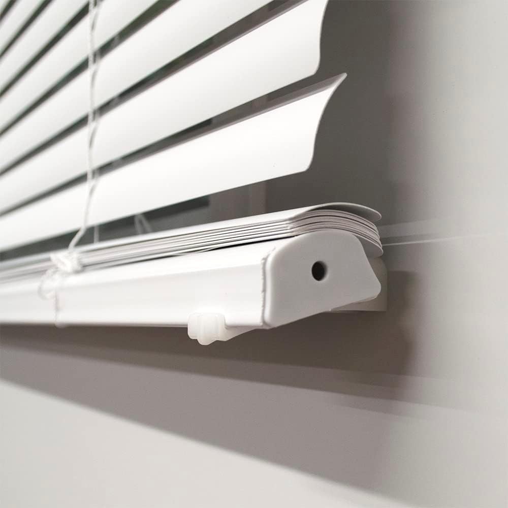 No Tools Cordless Magnetic Mini Blind for Metal Doors – 18″ W x 36″ L – White,