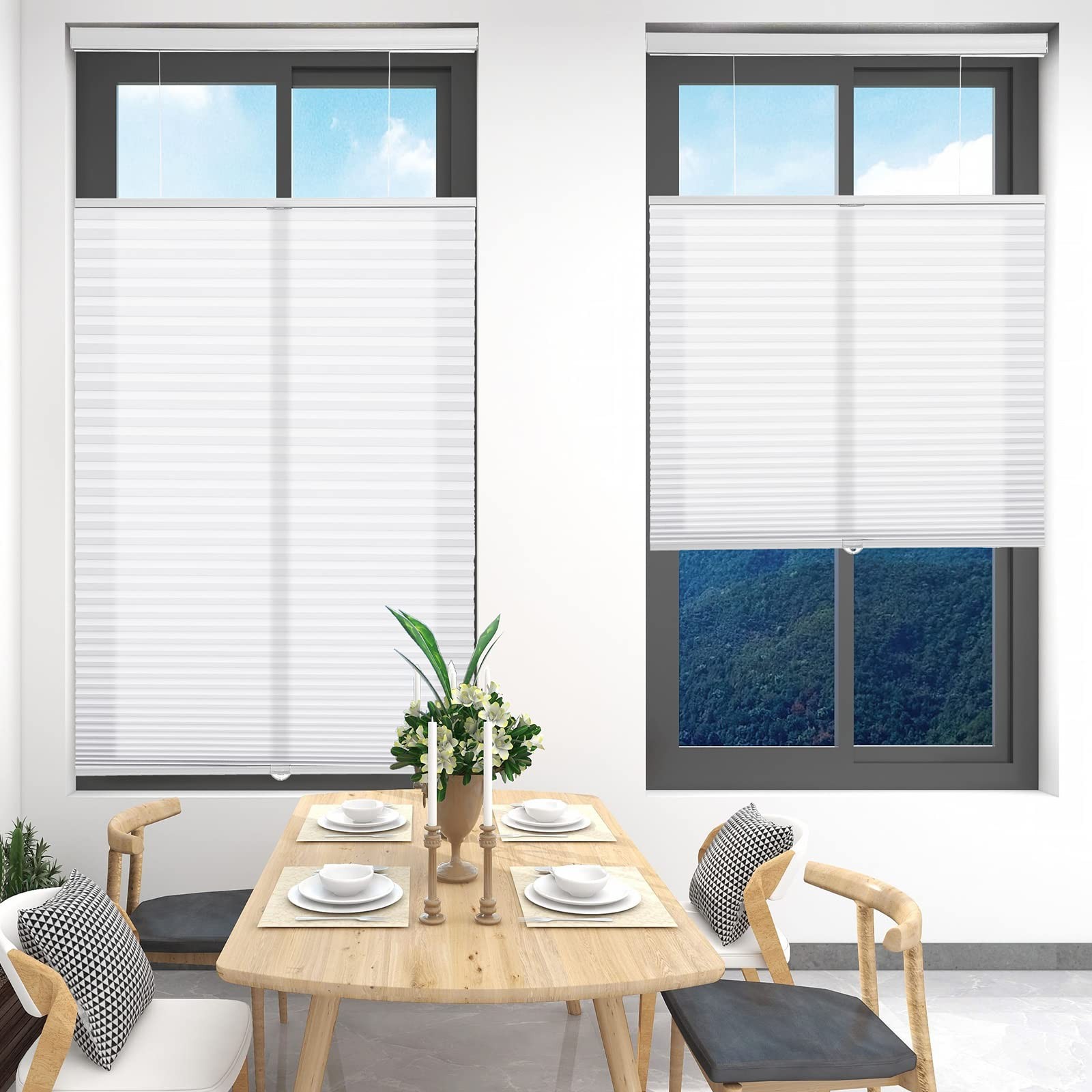 Changshade Top Down Bottom Up Light Filtering Cellular Shades Cordless