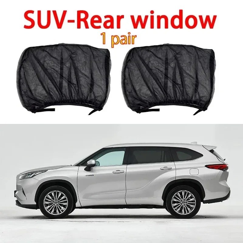 2Pcs/4Pcs Car Window Screen Mesh Cover – Universal Privacy Mosquito Bug Net Sun