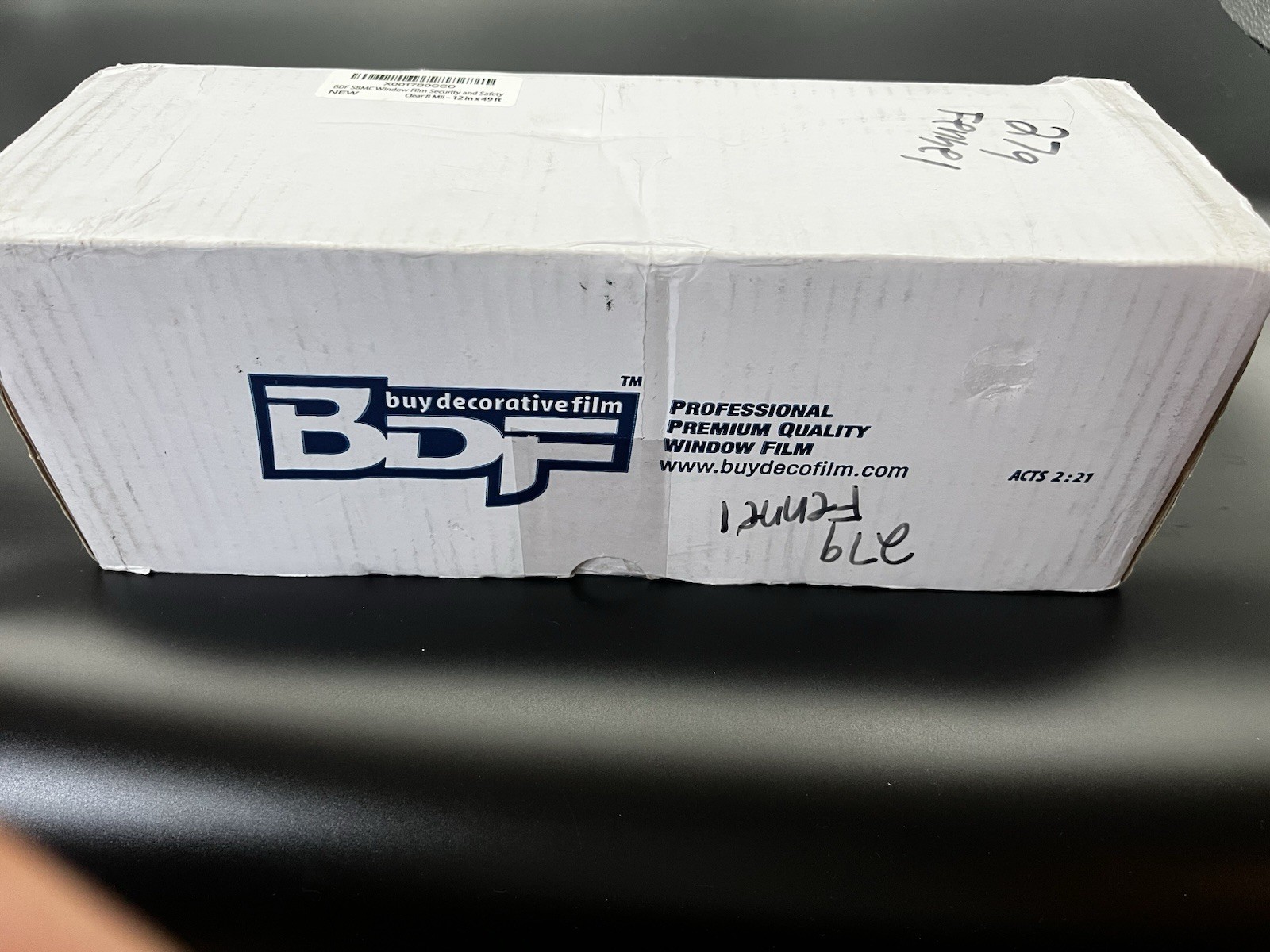 BDF S8MC Clear 8 Mil Window Security Film Lot 24″x24ft & 12″x49ft