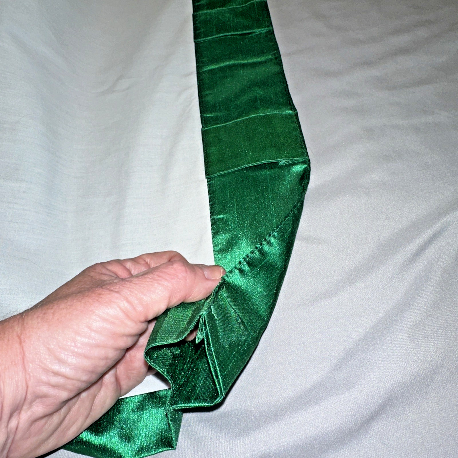 Two Panels Deep Green Lined Drapes 60″L X 50″ W each NWOT