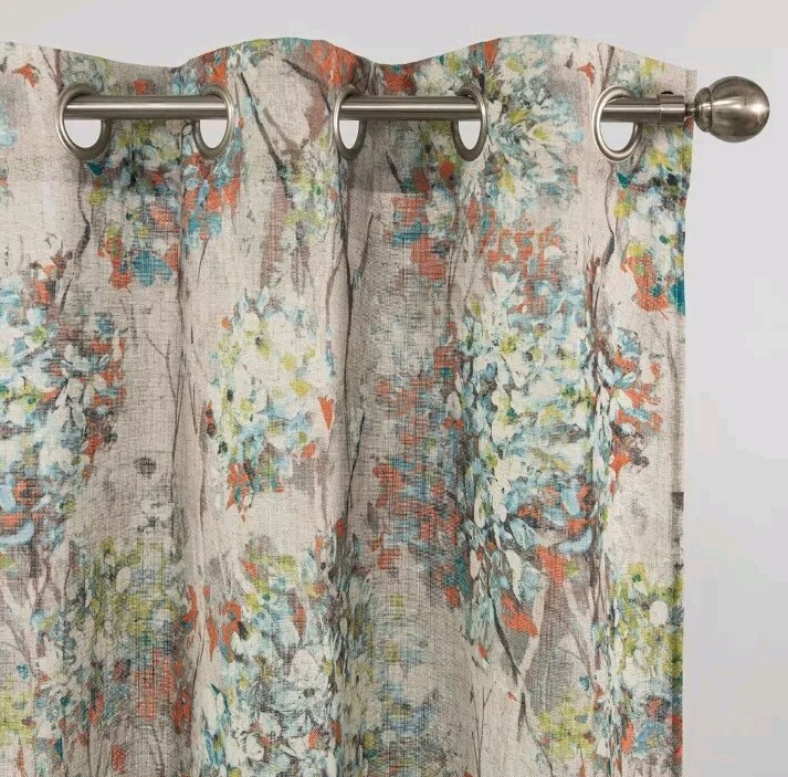 MYSKY HOME Floral Blackout Curtains 84 Inches Long 2 Panels Farmhouse Curtains f