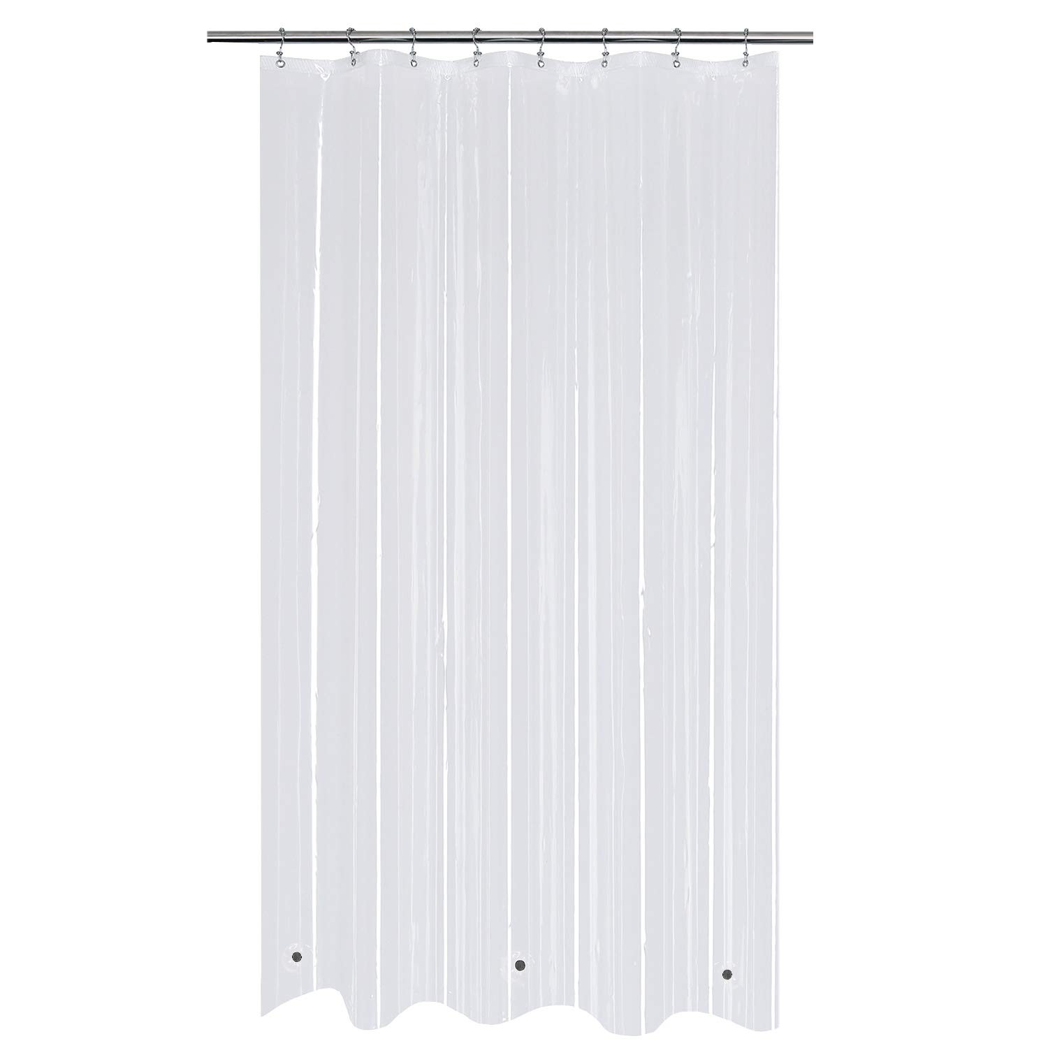 Mrs Awesome Stall Shower Curtain Liner with 3 48″W x 72″L (Pack of 1), Clear