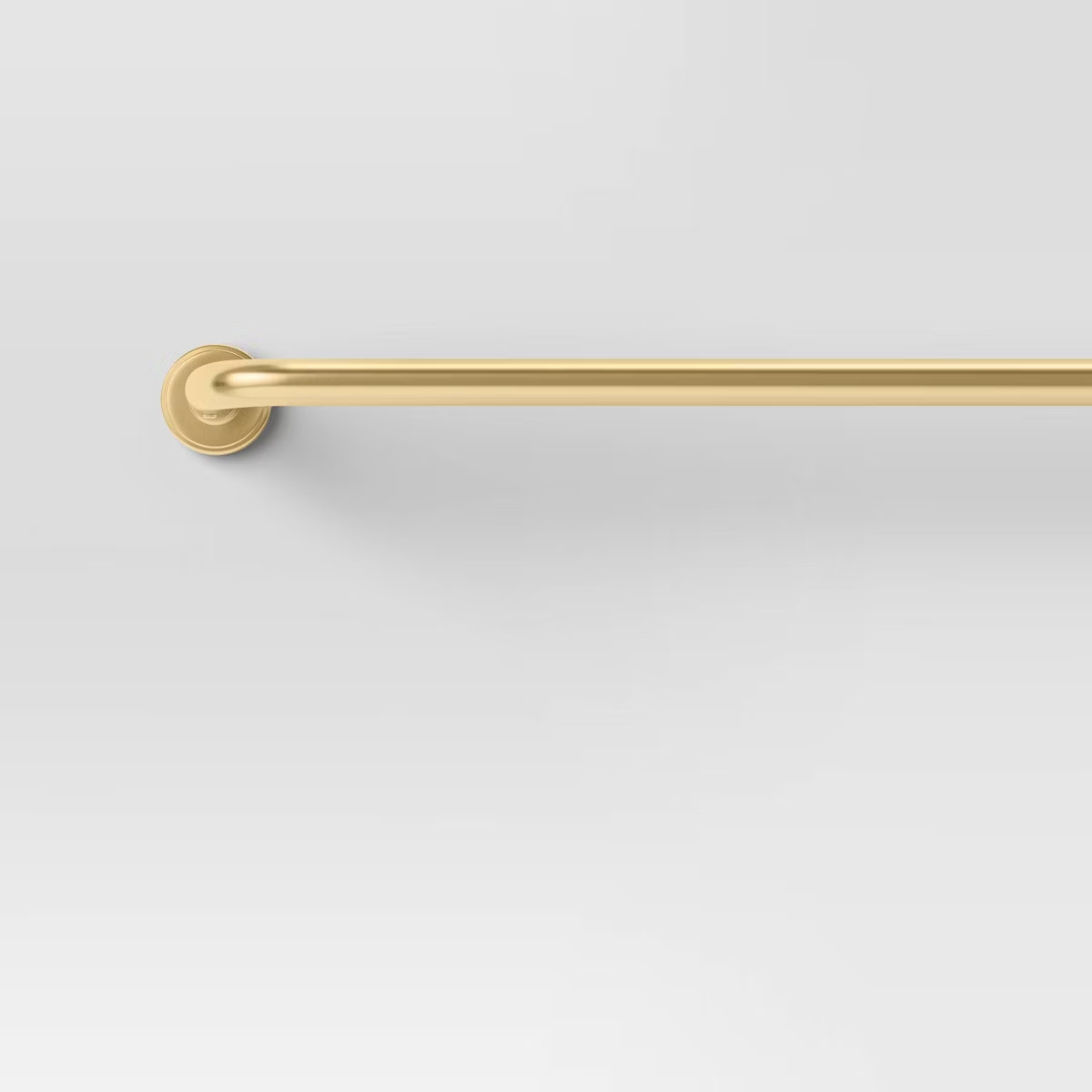 Two Sets! Blackout Rounded Curtain Rod Brass – Threshold – 66″-120” & 36″-66″