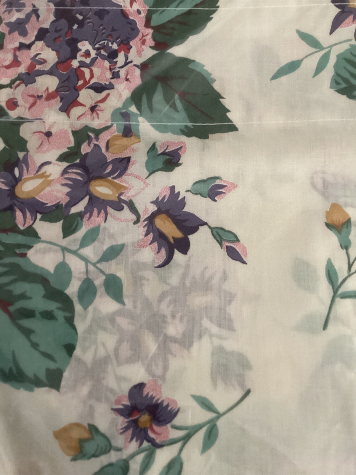 Two (2) Floral Balloon Valances 60” x 15” Tip Tops by Jean Roberts