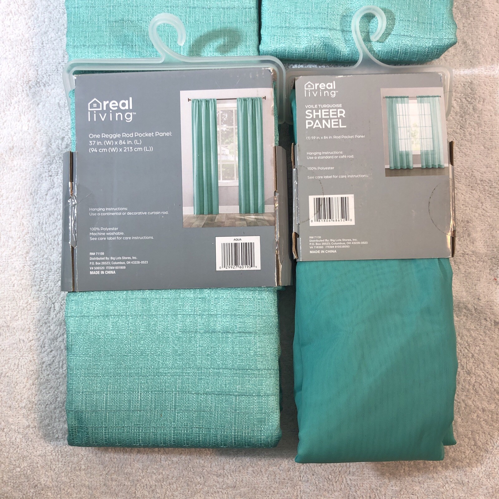 Real Living 4 Pack, 3 x Window Panel Curtain Sets + 1 Sheer Panel Reggie Energy