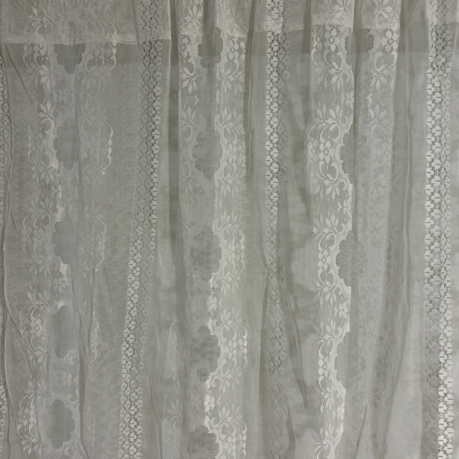 Lace Curtains 5 Ft Tall x 41/2 Ft Wide Sheer White Curtains