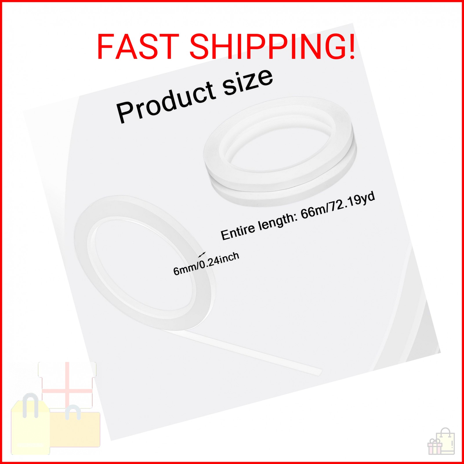 MBAIYO 3 Rolls Window Tint Tools Line Tape, Window Film Cutting Guide Tape, 0.24