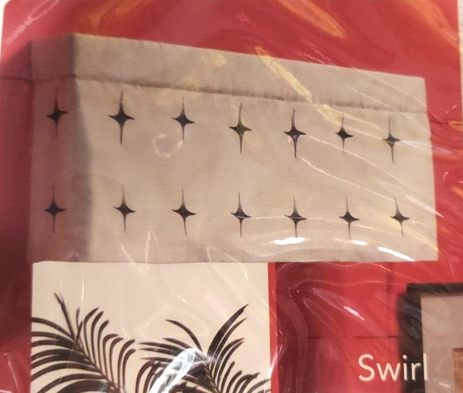 STYLE Ty Pennington Valance “Swirl” mcm star BRAND NEW IN PACKAGE 60×13 in.
