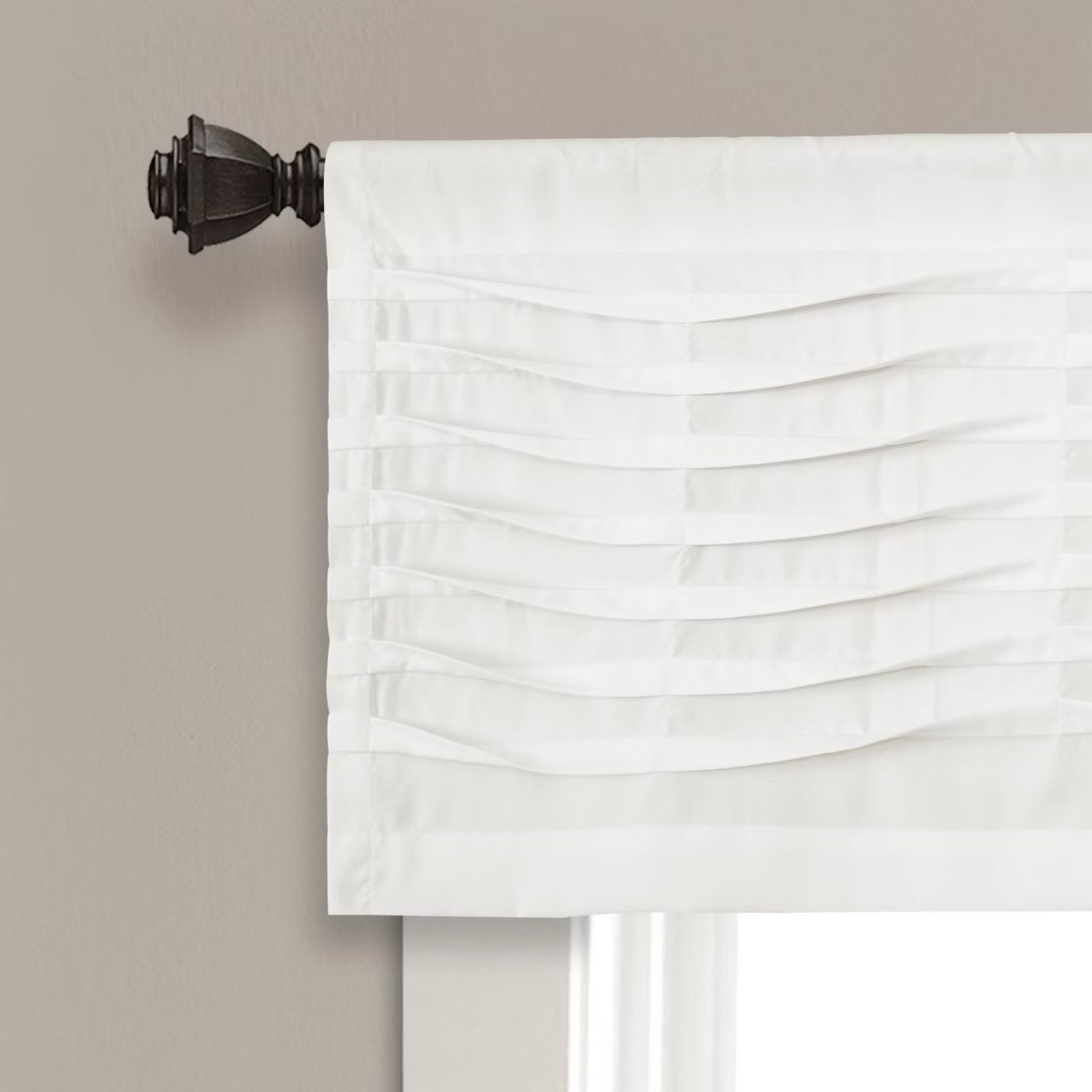 TWO wave Texture Valance White – Lush Décor: Valance, Solid Pattern, 18″x52″