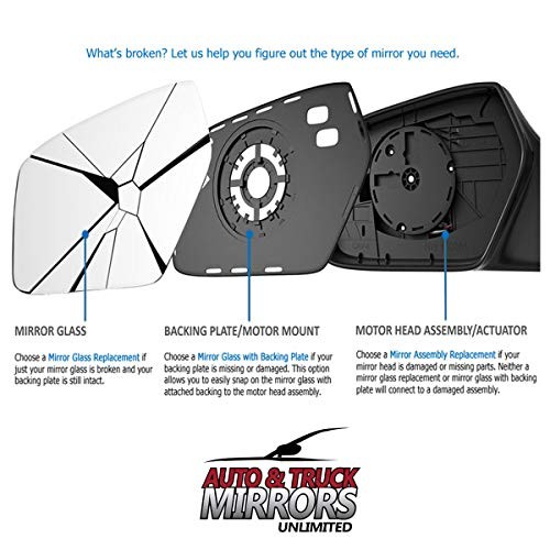 Passenger Side Mirror Replacement Glass + Silicone Adhesive for Mercedes-Benz