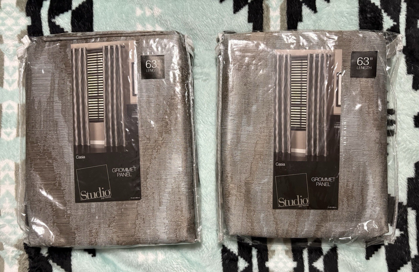 (2) JCP Home Studio Grommet Curtain Panels 63” New In Packs