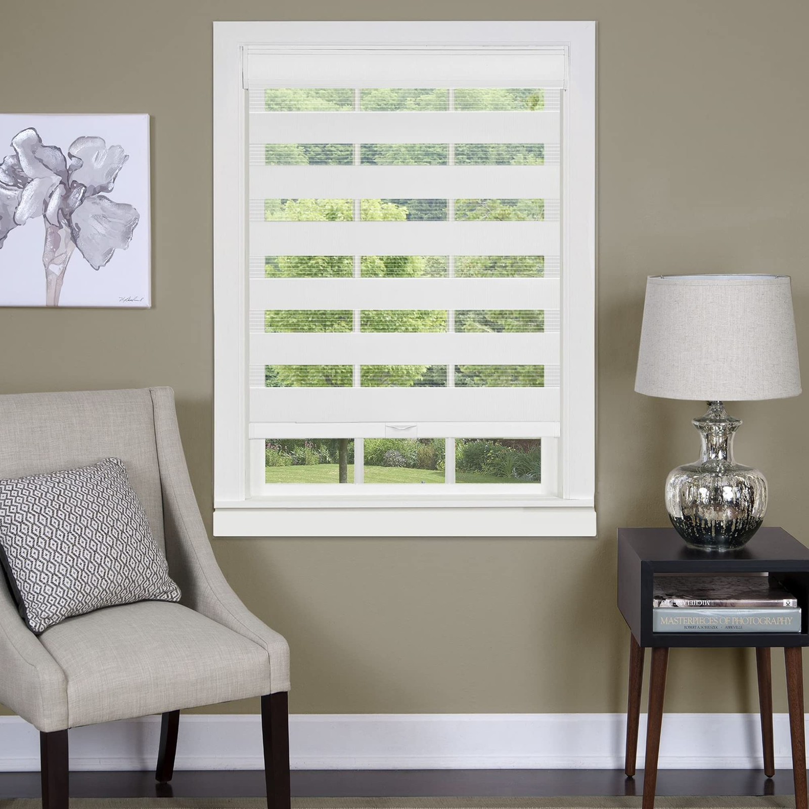 Achim Home Furnishings Cordless Celestial Sheer Double Layered Window Shade 35×7