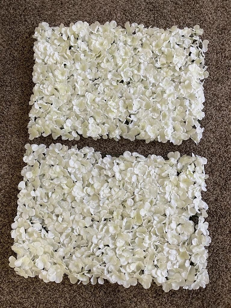 White Floral Panel/ Flower Wall / Decorative Floral Panel