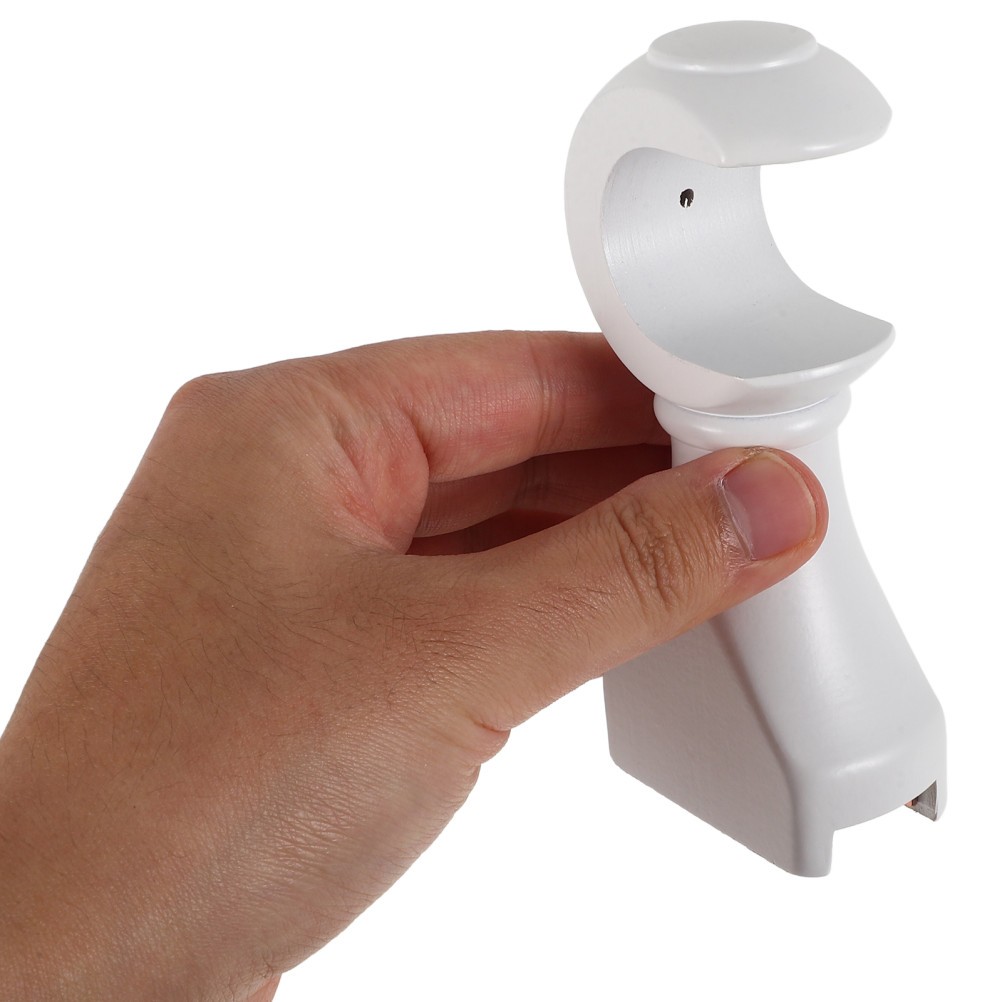 2Pcs White Wooden Curtain Rod Brackets Easy Install Multi Scene Use for Home