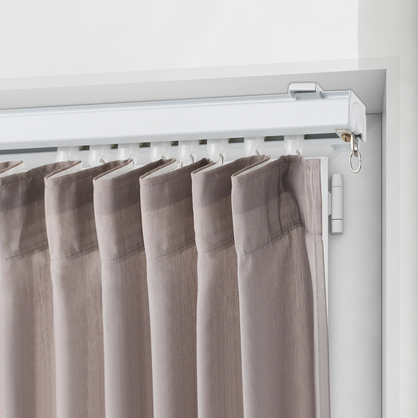 Track Kit With Roller Hooks Wall Mount Curtain Track 12ft-18ft Track System New