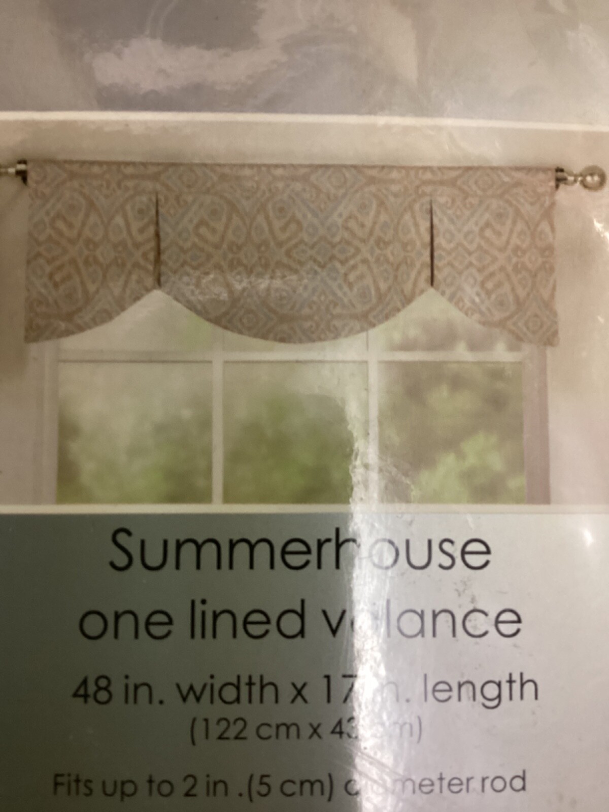 Summerhouse® One Lined Valance – 48 in x 17 in – home fashions – new
