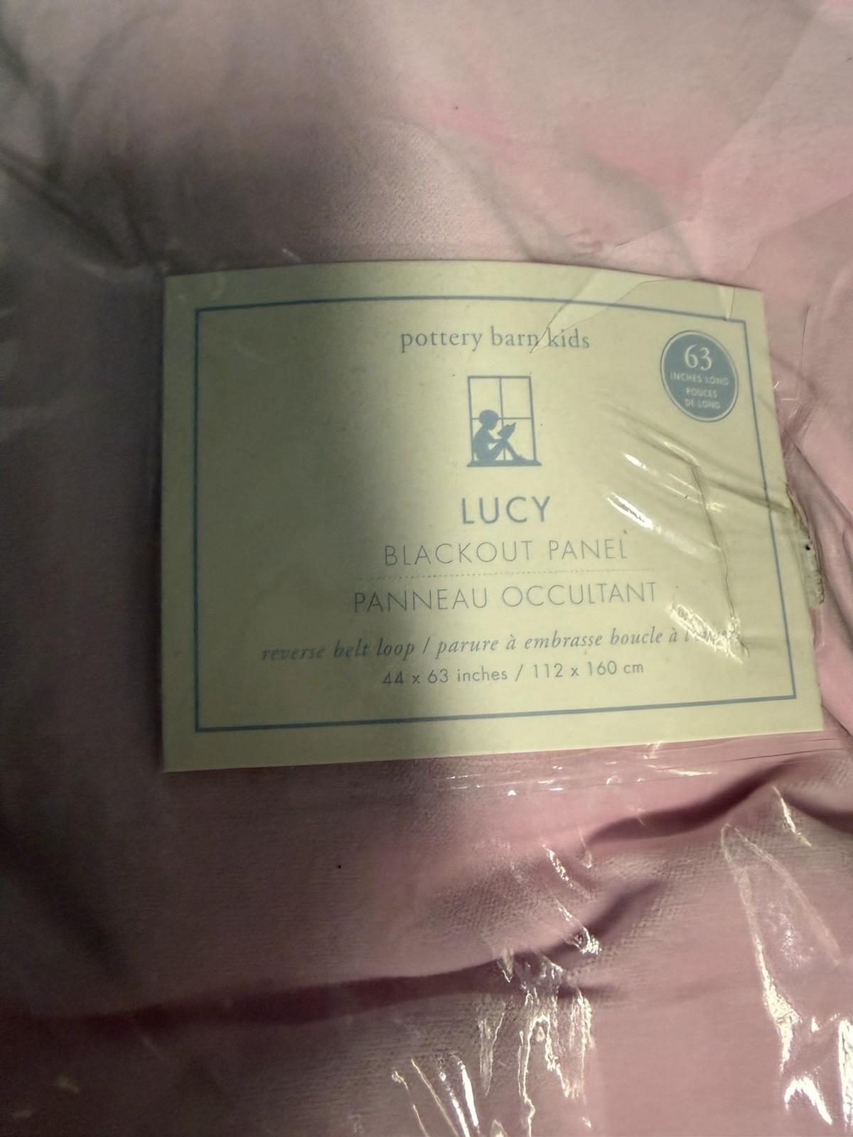 2 Pottery Barn Kids Lucy velvet Blackout drapes curtains pink 44 63 New Refolded